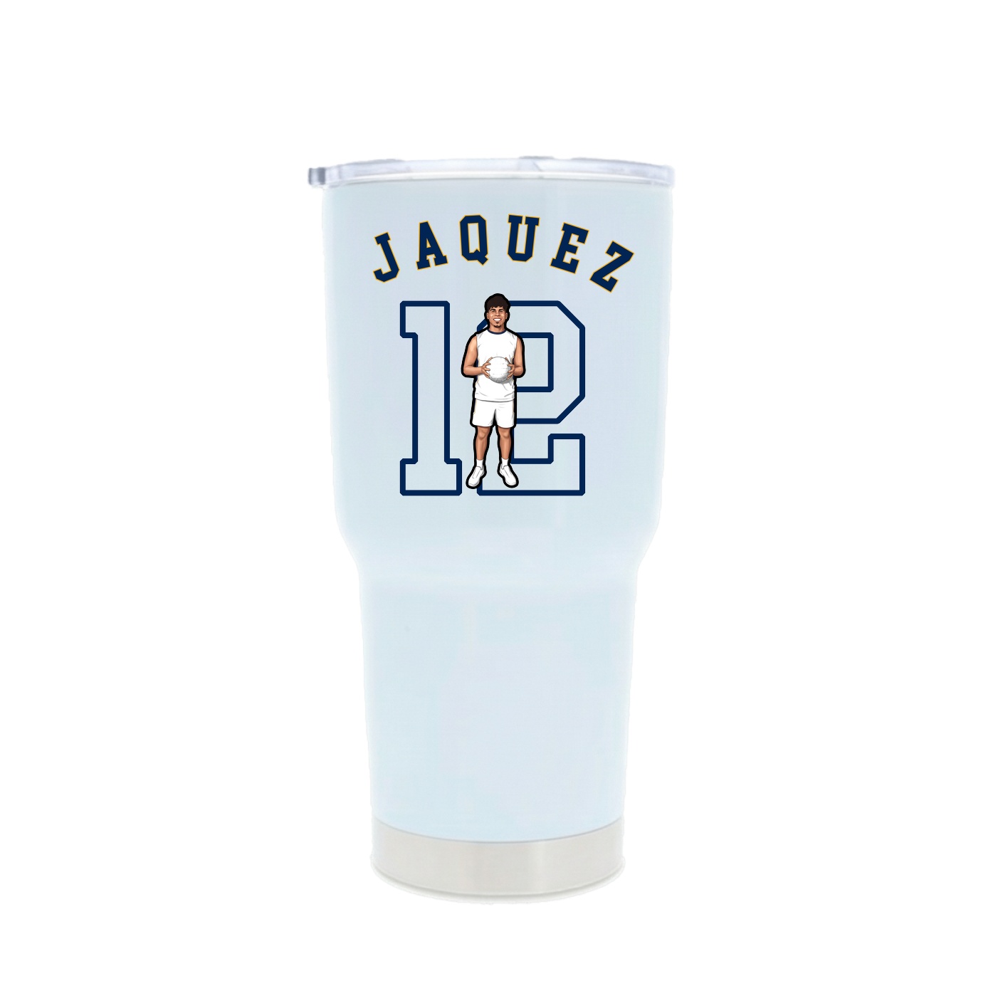 30oz Stainless Steel Tumbler — Shirsey Arch in White