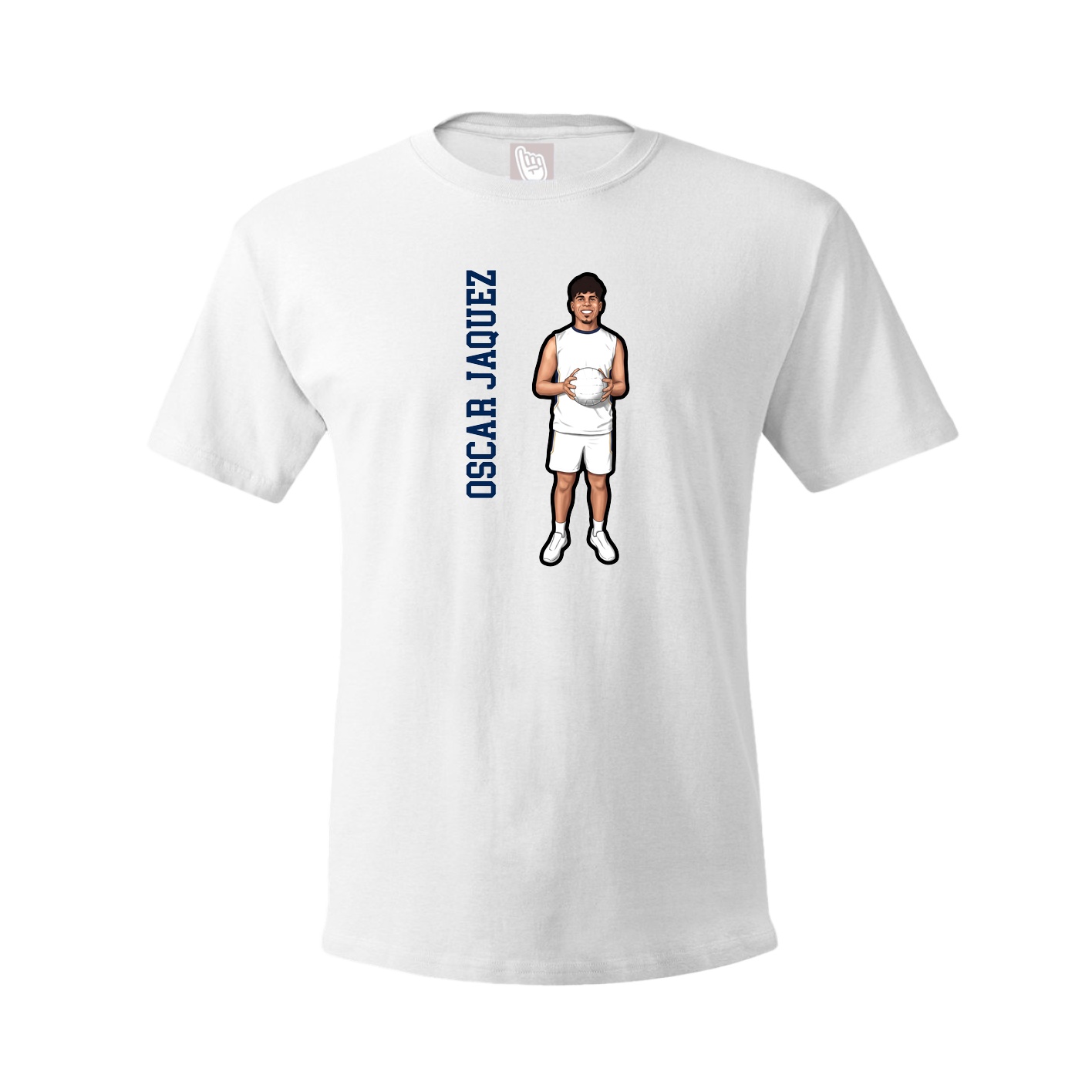 Youth Tee — Name Vertical in White