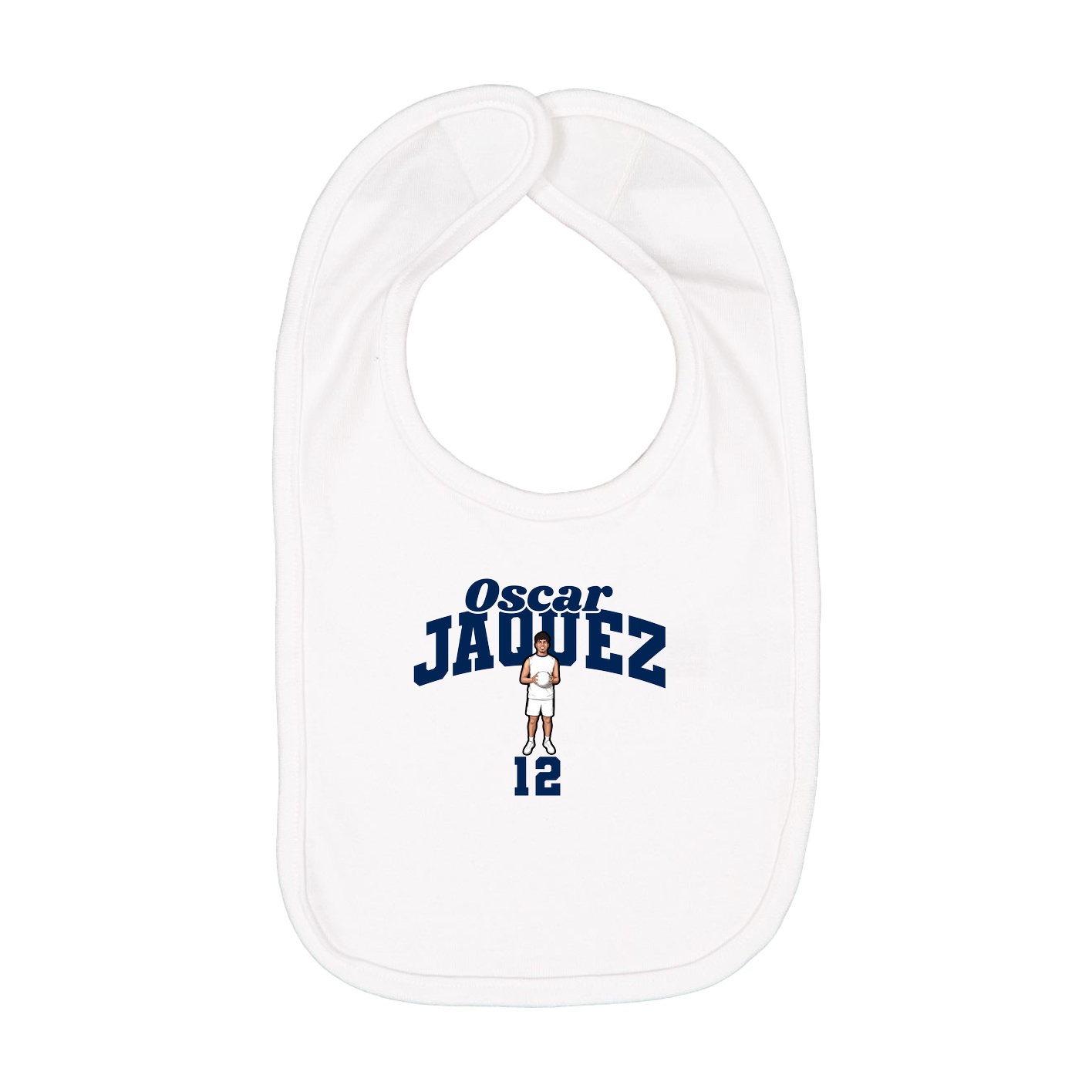 Infant Bib — Signature Arch in White