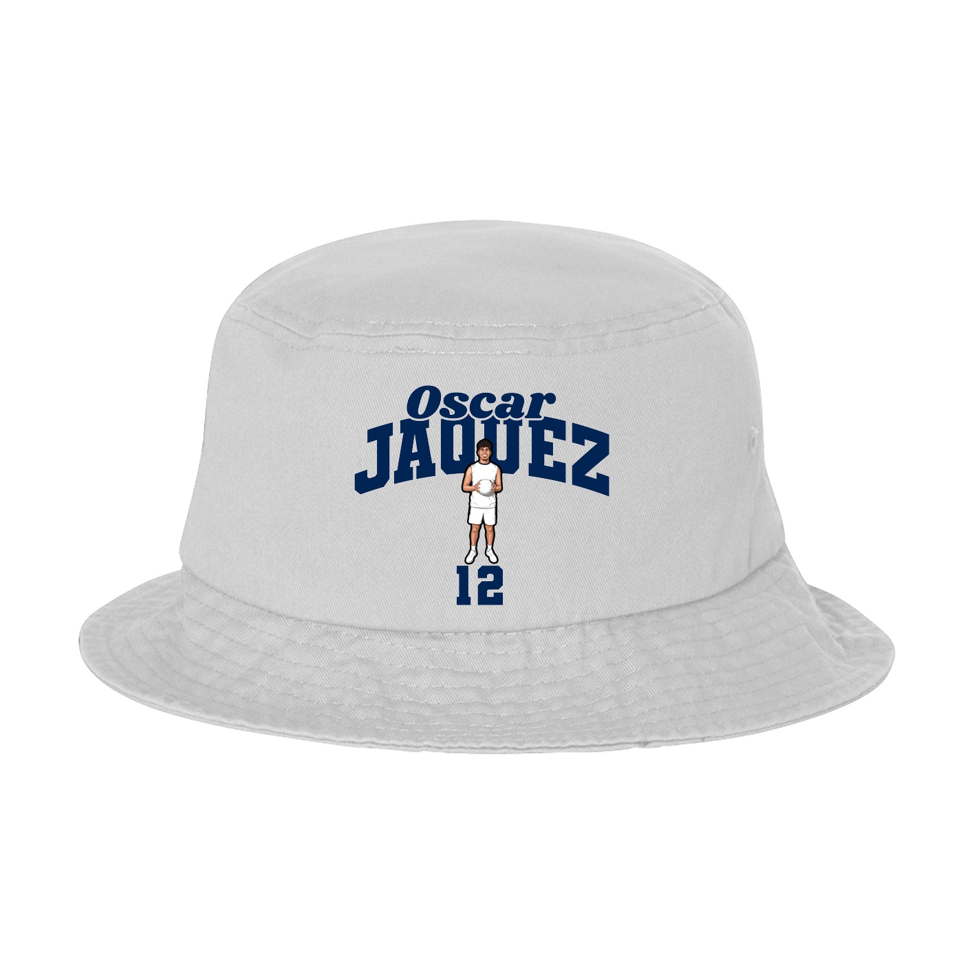 Bucket Cap — Signature Arch in White