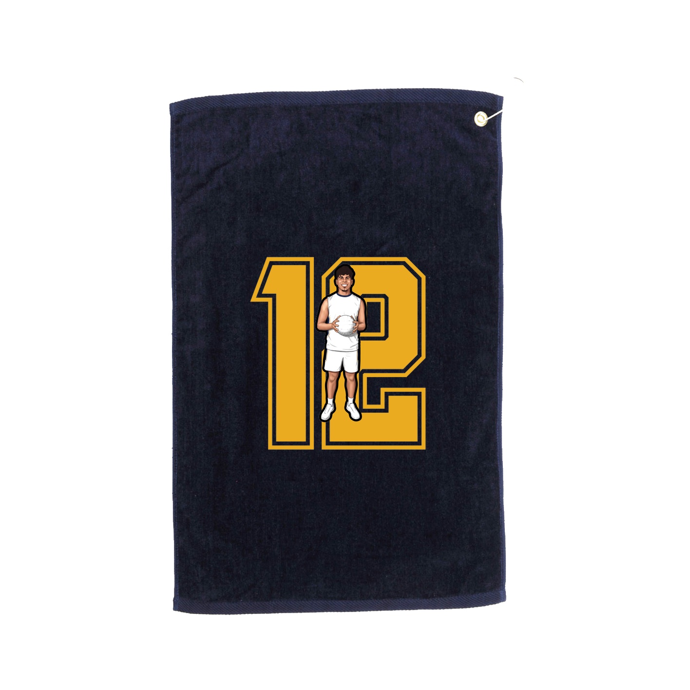 Golf Towel — Number in Navy