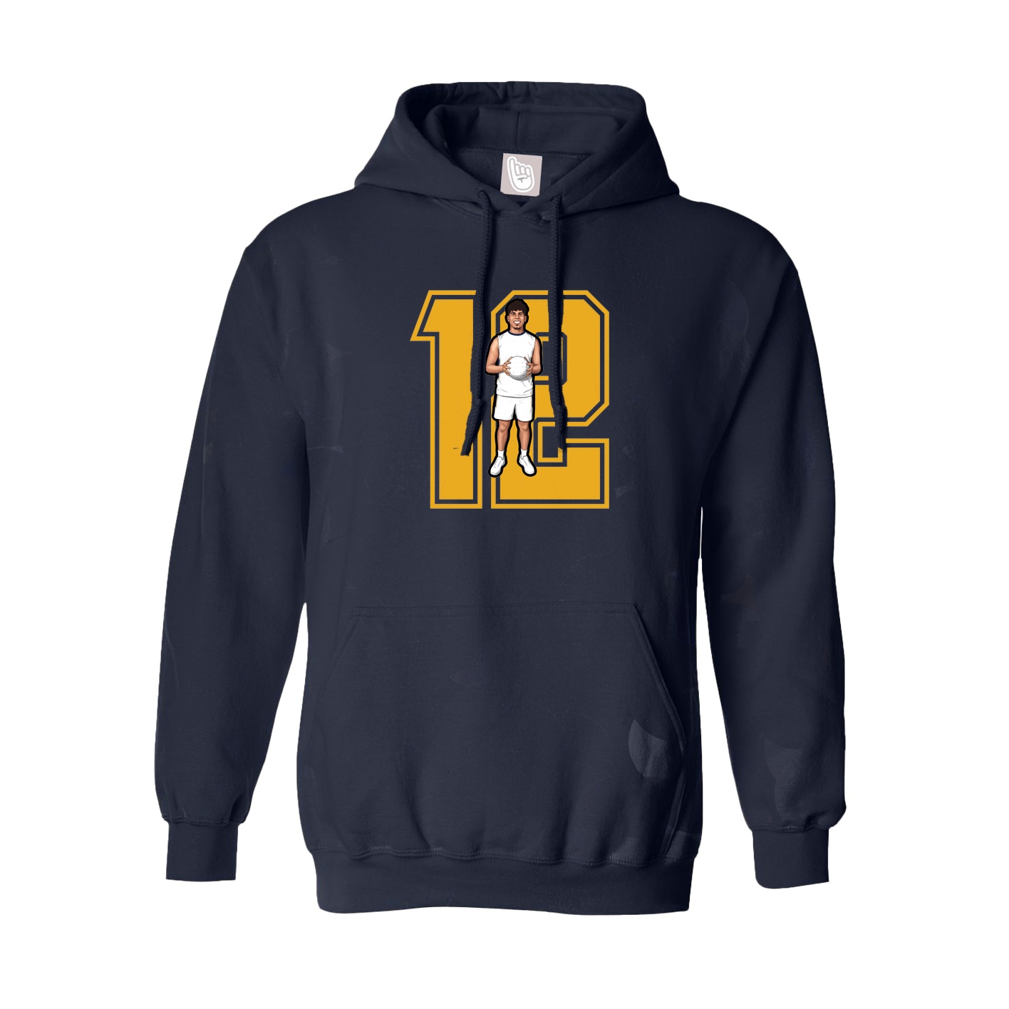 Hoodie — Number in Navy