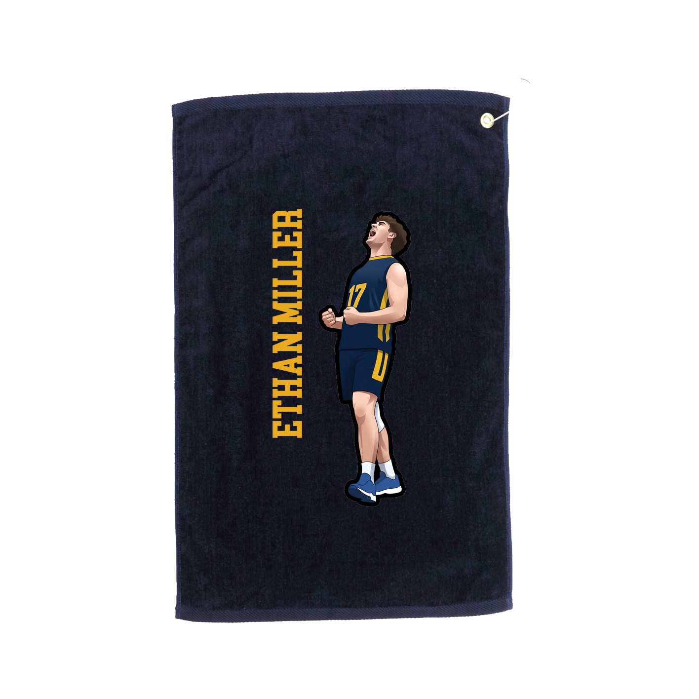 Golf Towel — Name Vertical in Navy