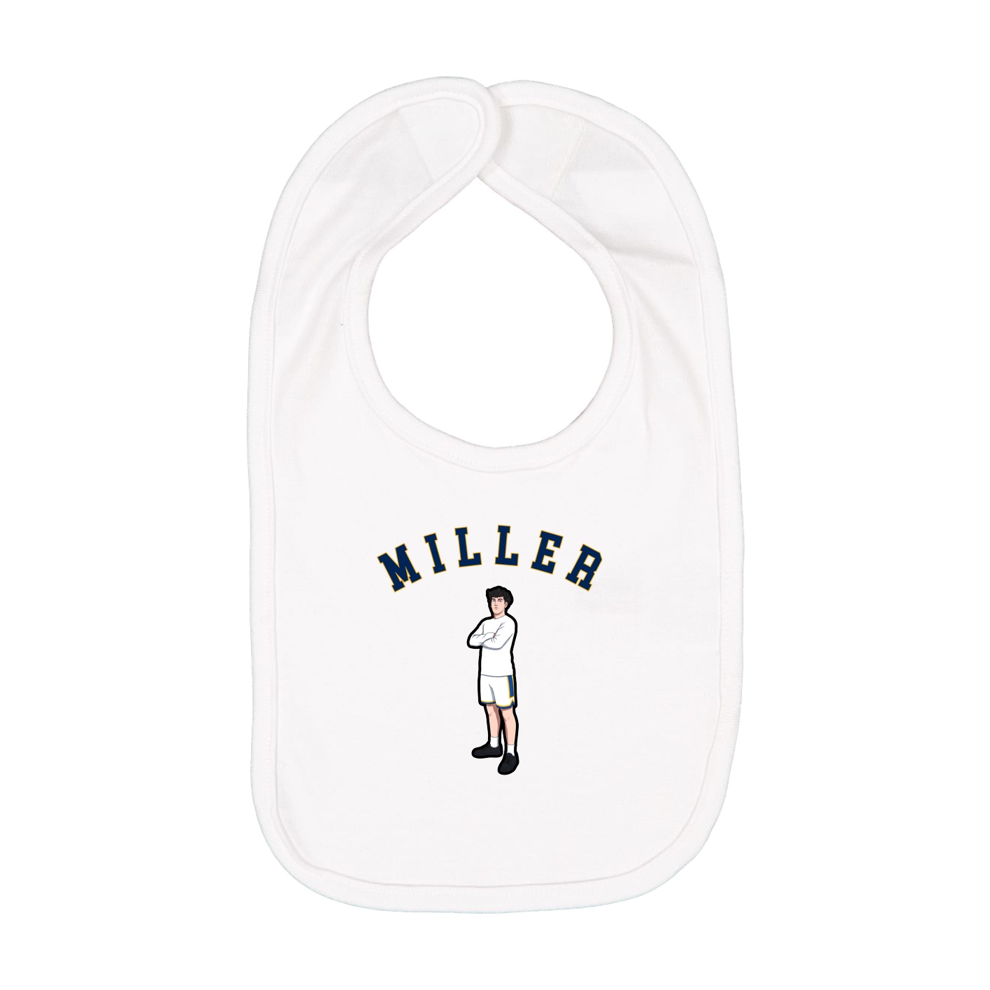Infant Bib — Shirsey Arch in White