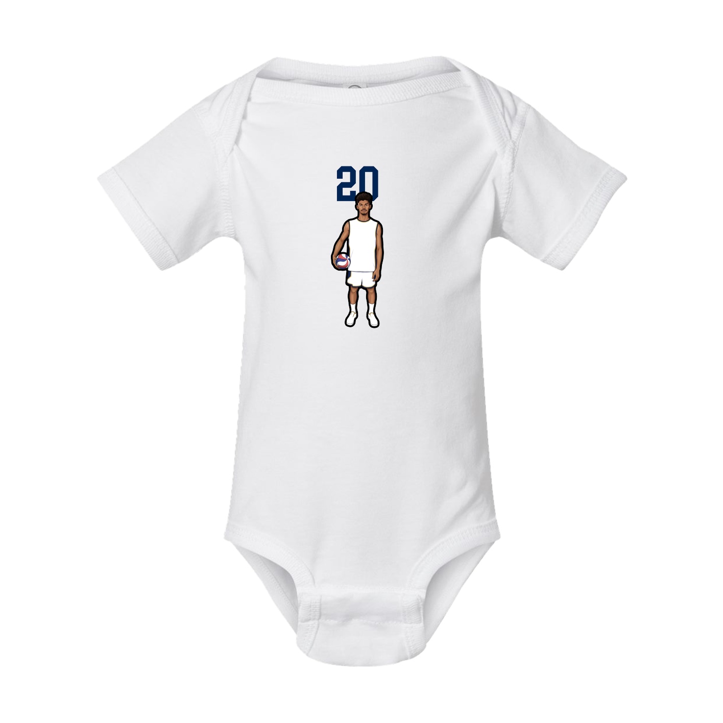 Baby Onesie — Number Top in White