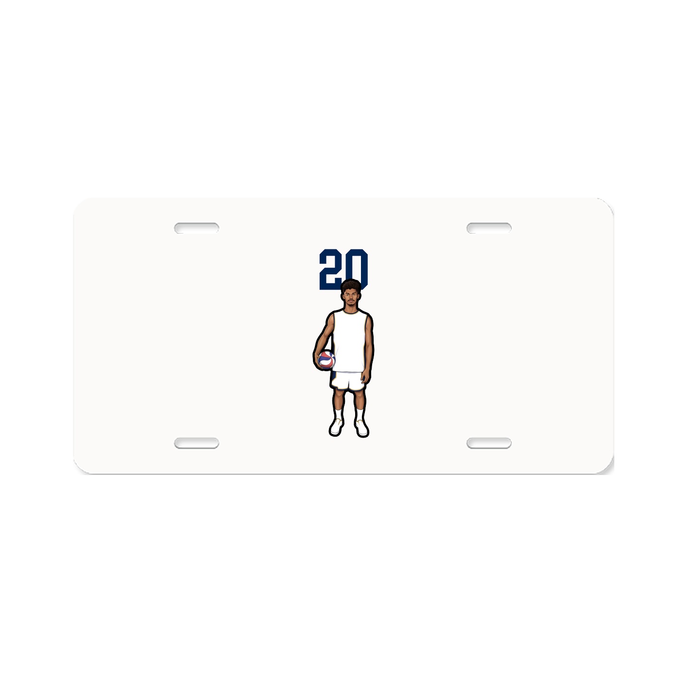 License Plate — Number Top in Classic