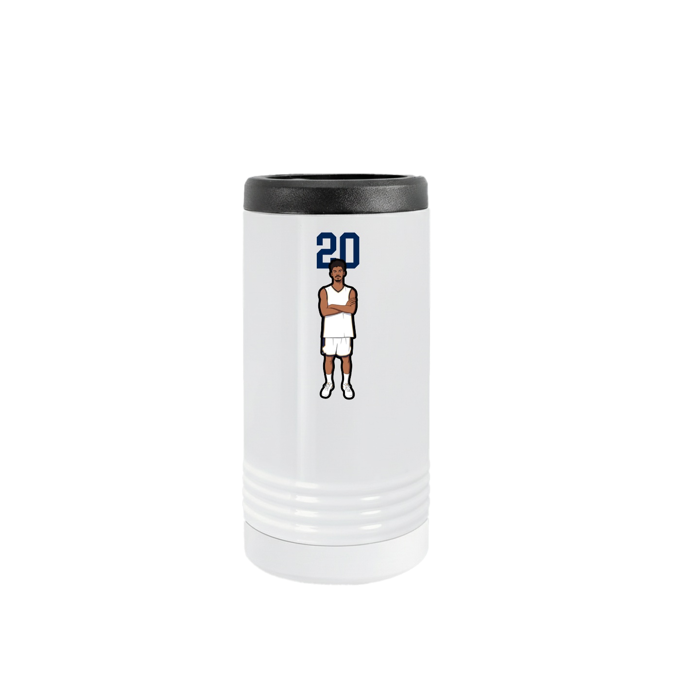 Slim Beverage Holder — Number Top in White