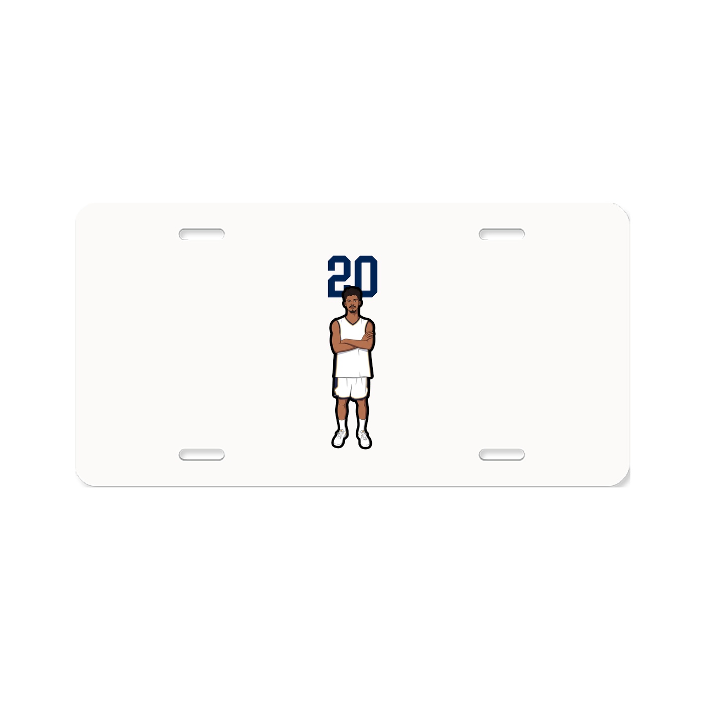 License Plate — Number Top in Classic