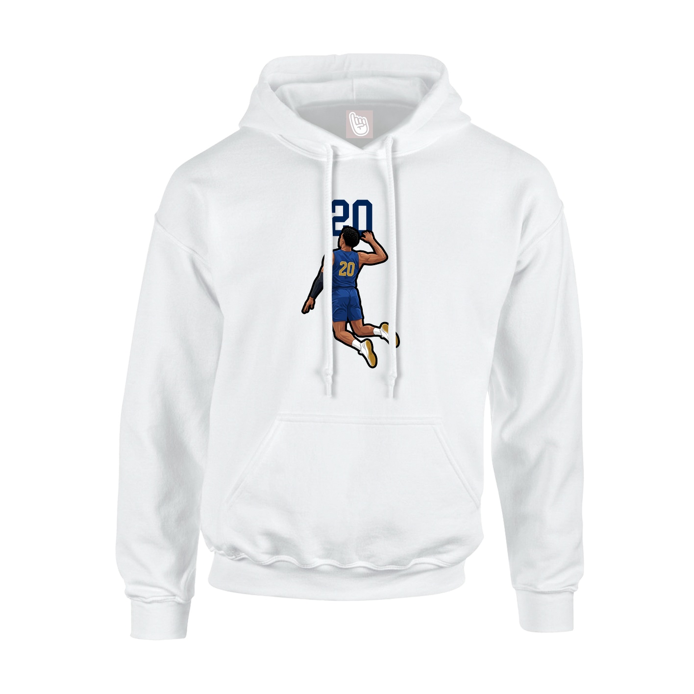 Hoodie — Number Top in White