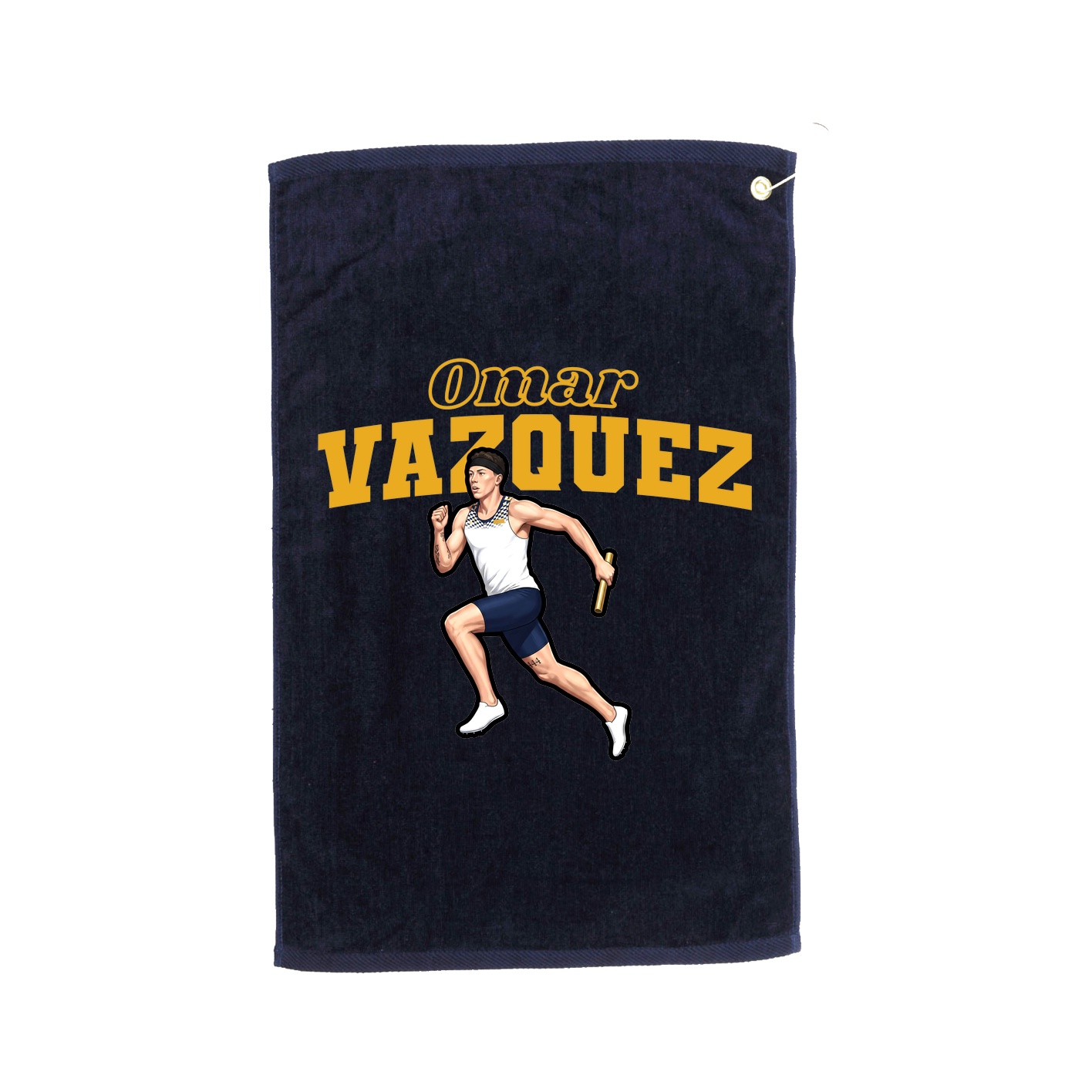 Golf Towel — Name Arch in Navy