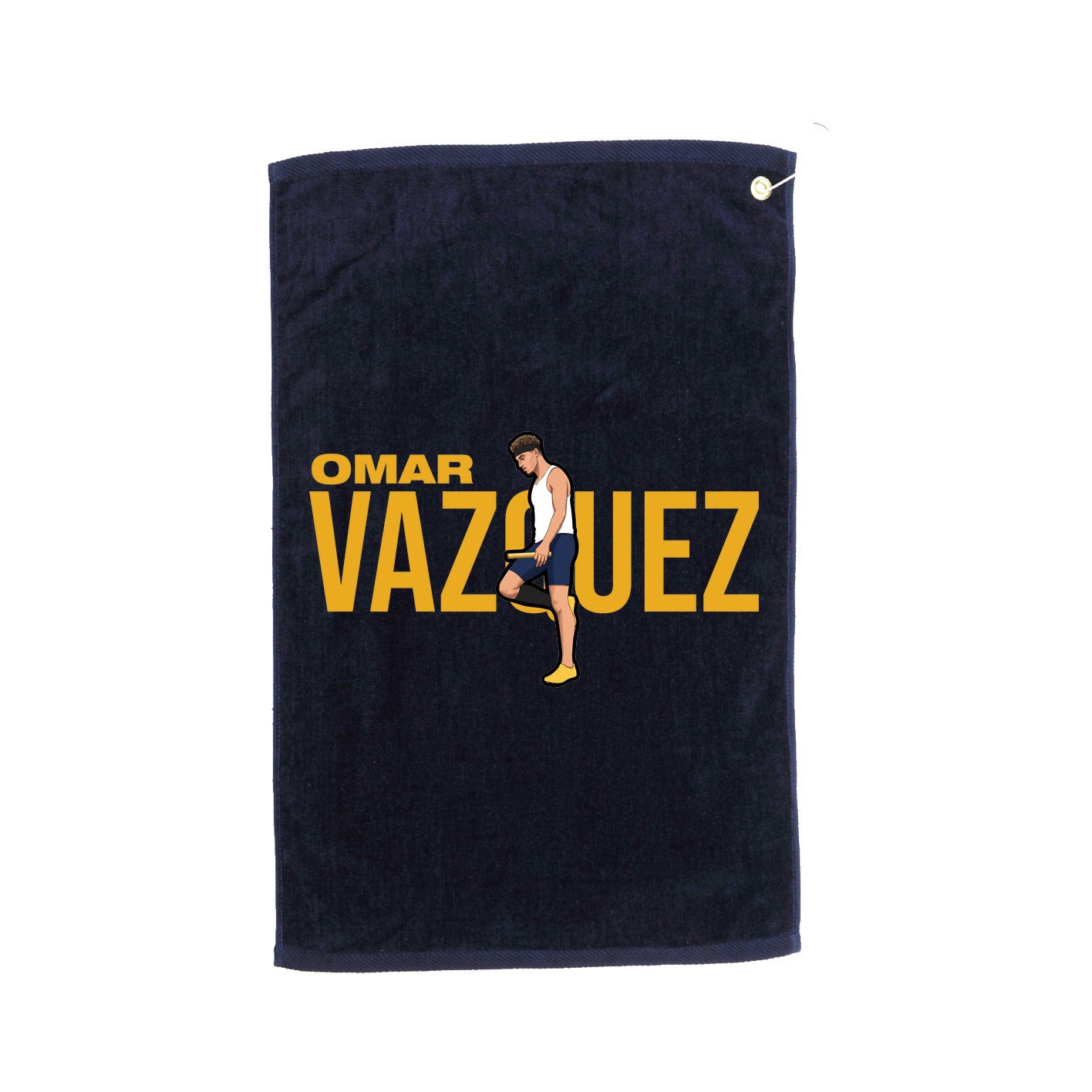 Golf Towel — Player Name in Navy