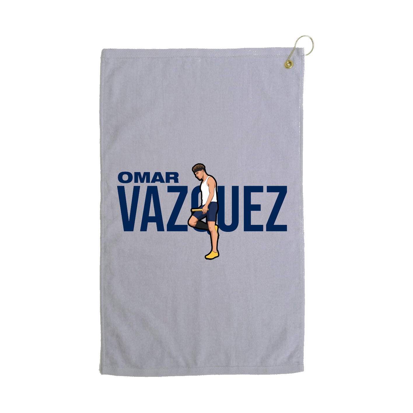 Golf Towel — Player Name in Grey