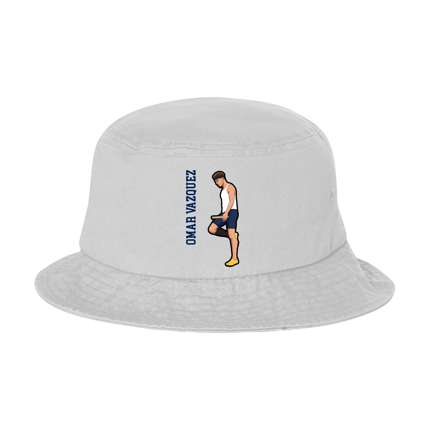 Bucket Cap — Name Vertical in White
