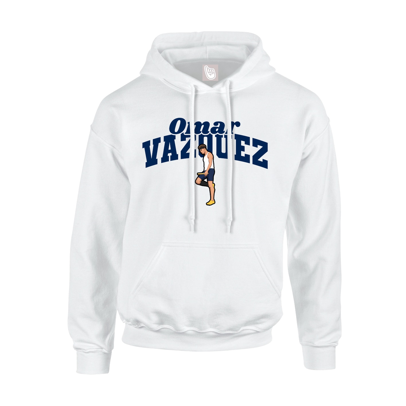 Youth Hoodie — Signature Arch in White