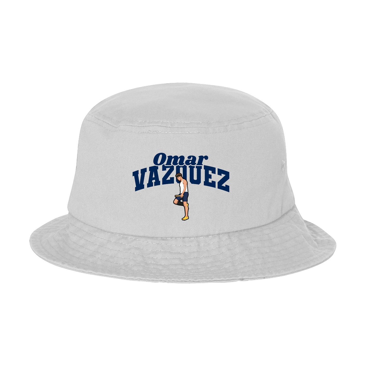 Bucket Cap — Signature Arch in White