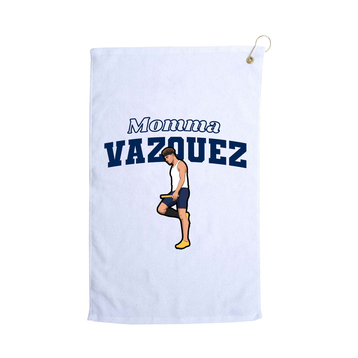Golf Towel — Mothers Day Block in White