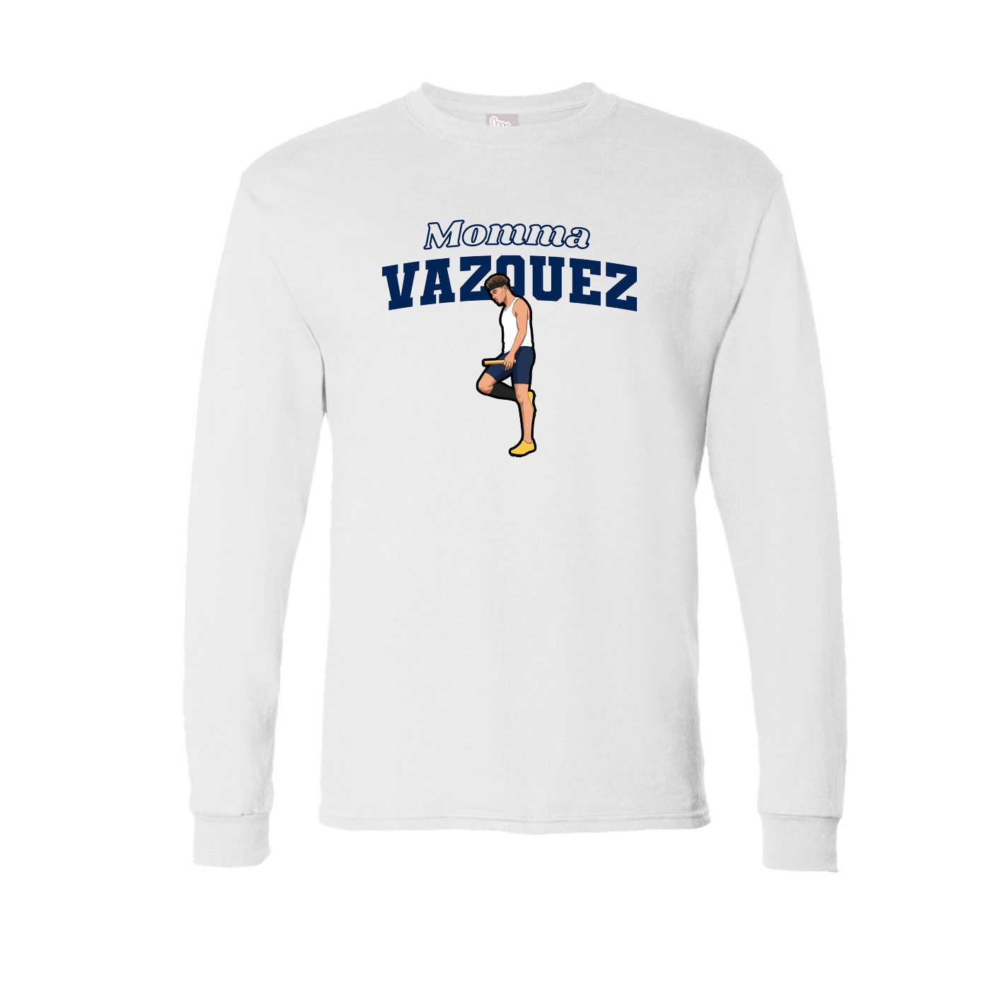 Long Sleeve Tee — Mothers Day Block in White