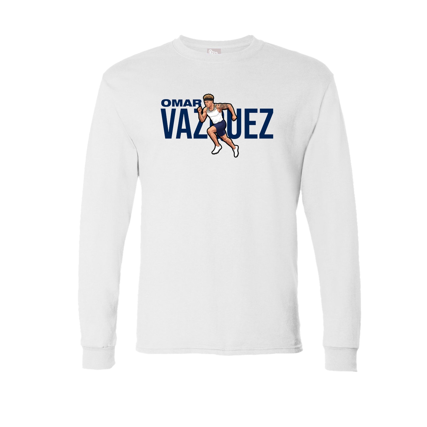 Long Sleeve Tee — Player Name in White