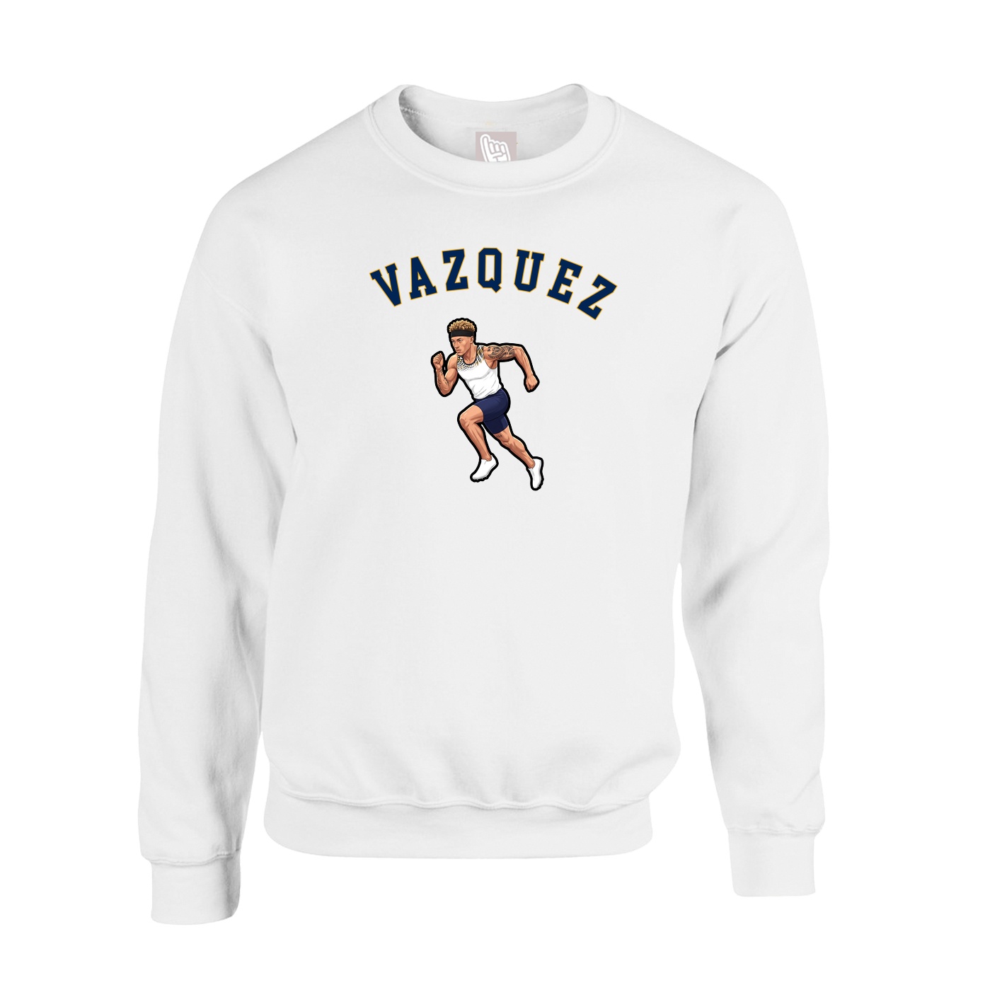 Fleece Crew — Shirsey Arch in White