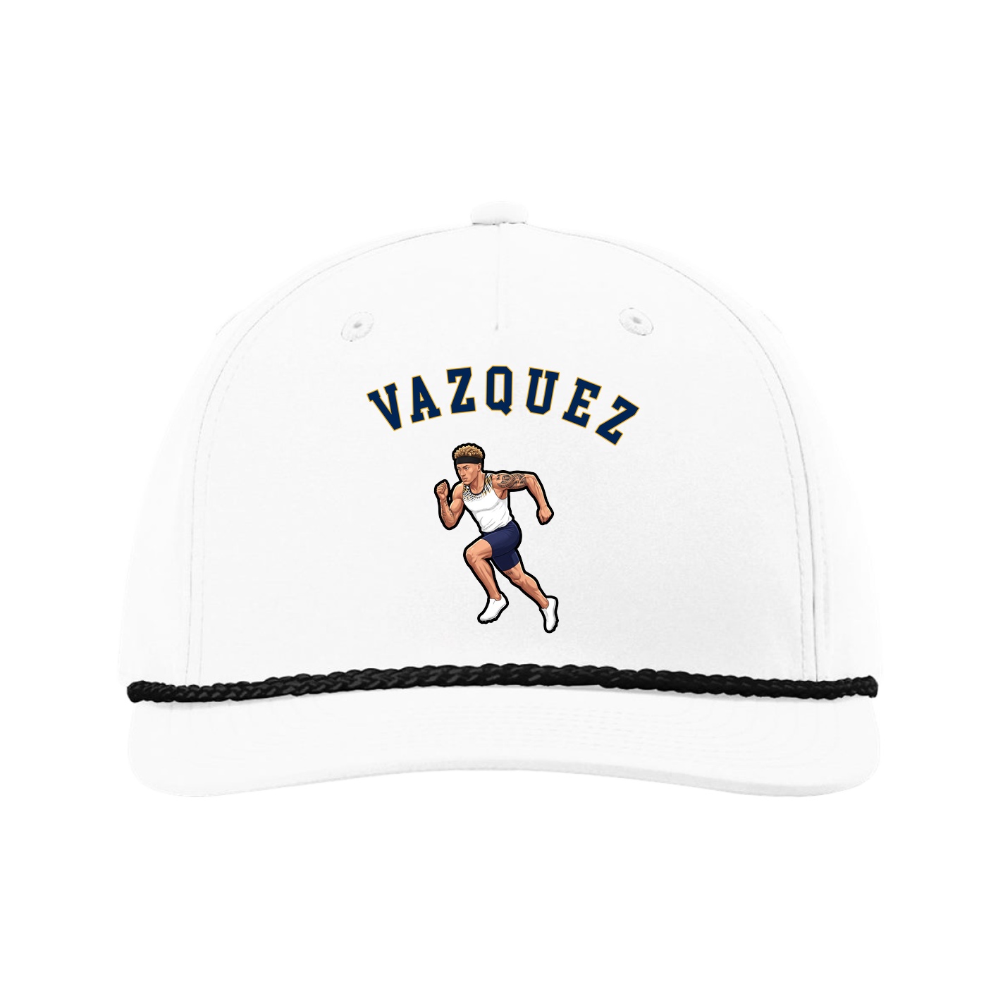 Five-Panel Classic Rope Cap — Shirsey Arch in White