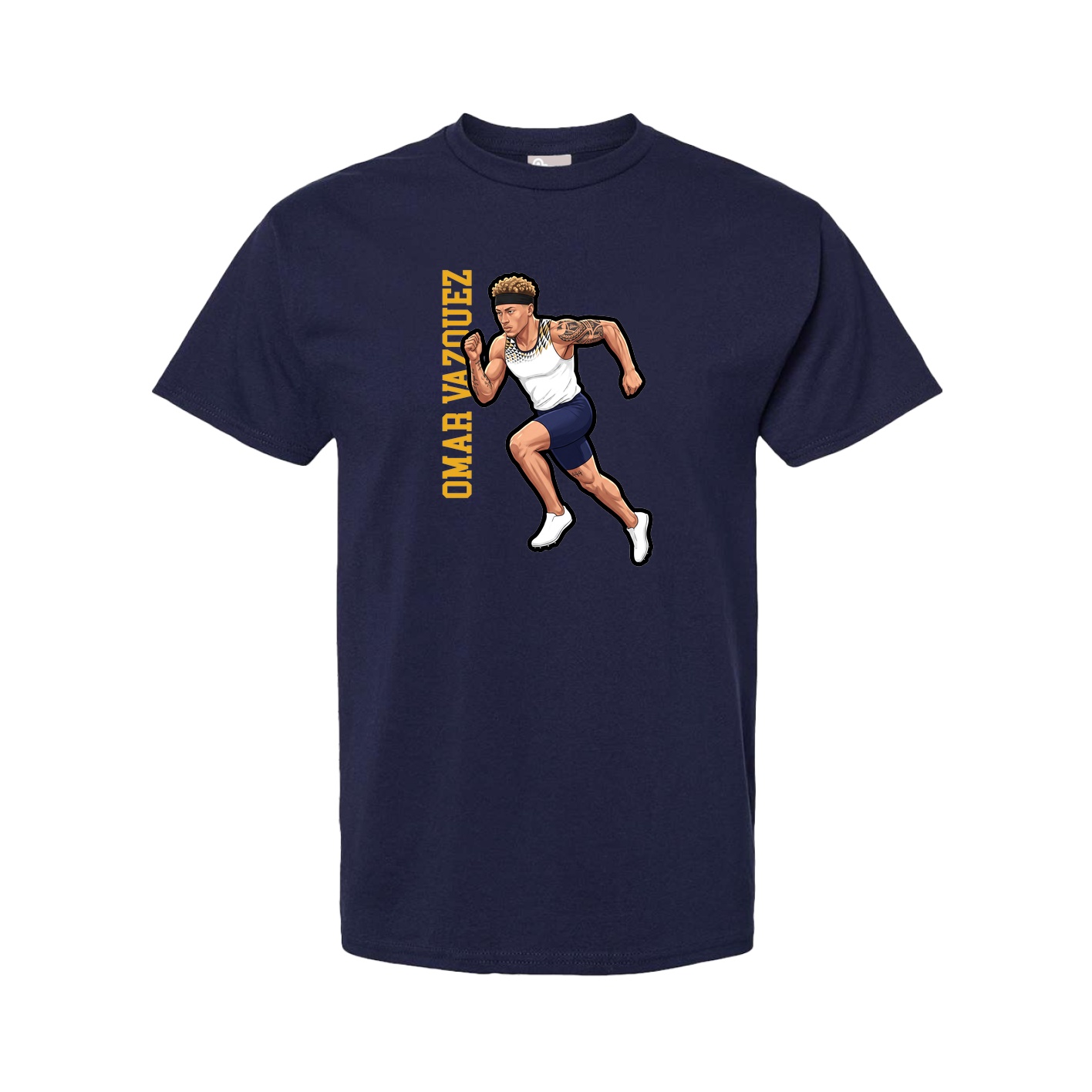 Youth Tee — Name Vertical in Navy