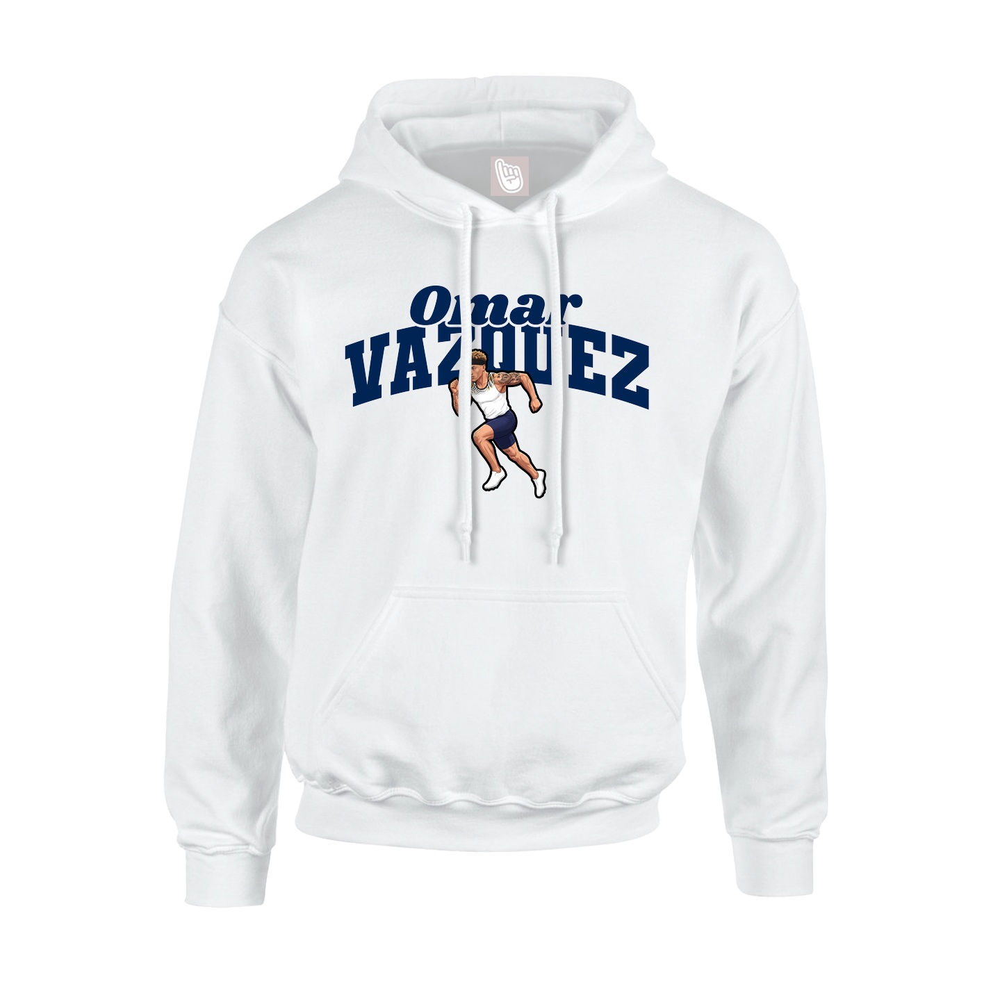 Youth Hoodie — Signature Arch in White