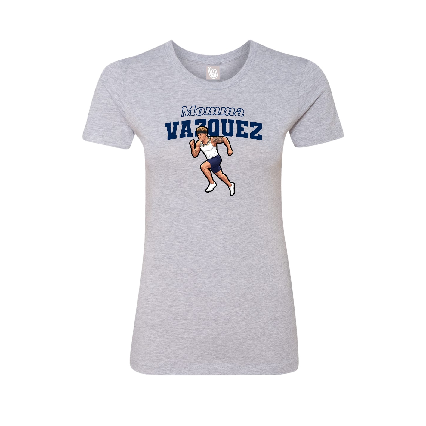 Womens Tee — Mothers Day Block in Grey