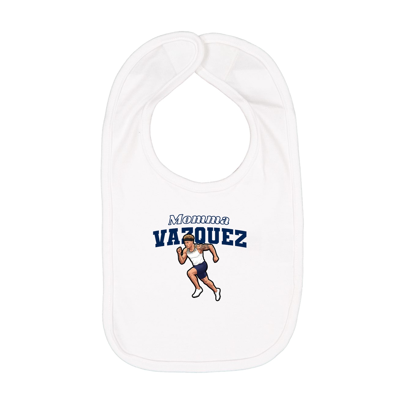 Infant Bib — Mothers Day Block in White