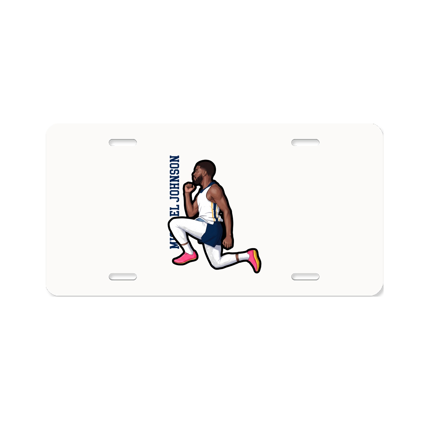 License Plate — Name Vertical in Classic