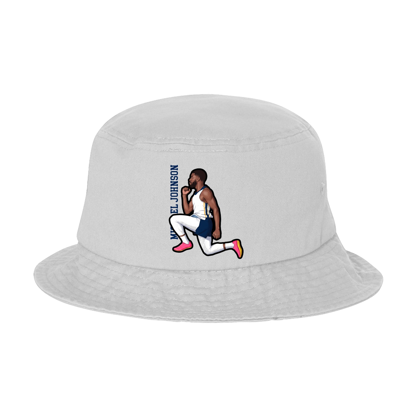 Bucket Cap — Name Vertical in White