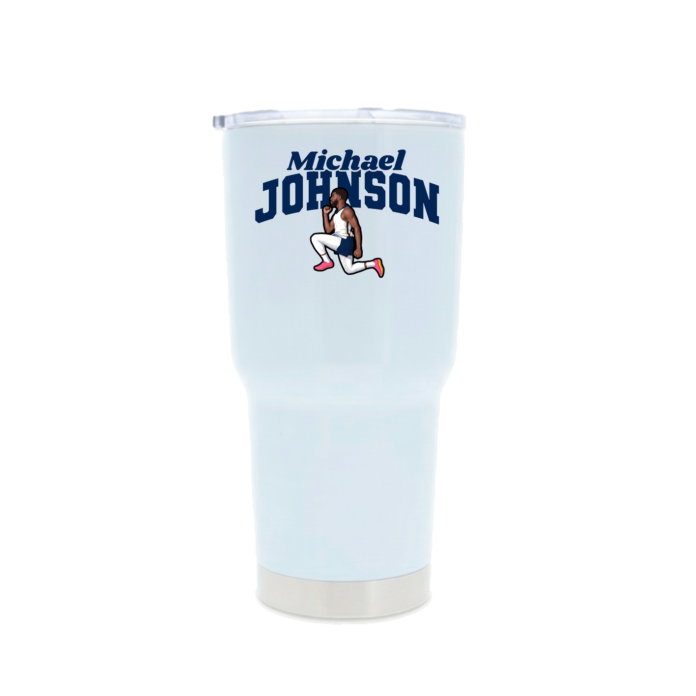 30oz Stainless Steel Tumbler — Signature Arch in White