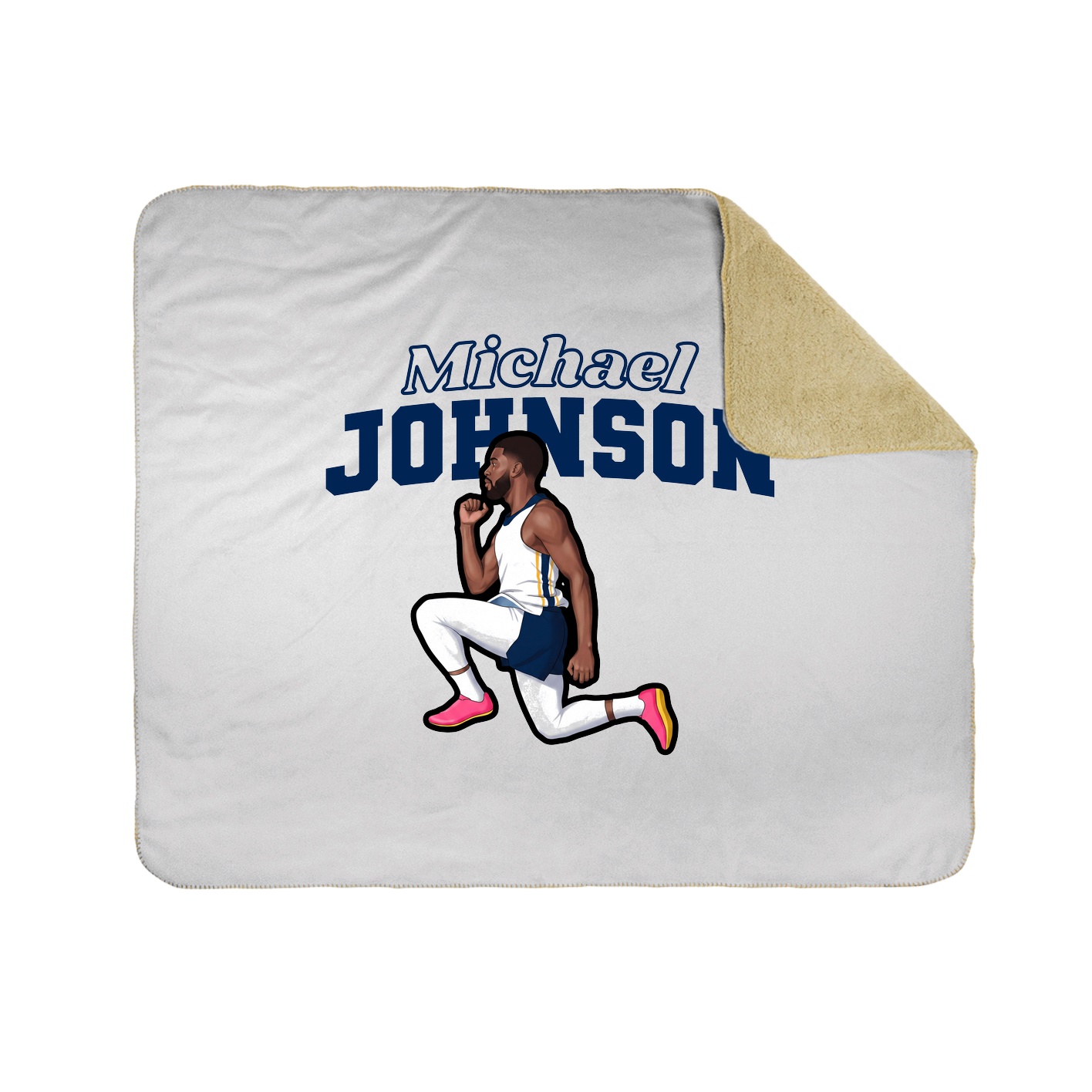 Throw Blanket — Name Arch in White