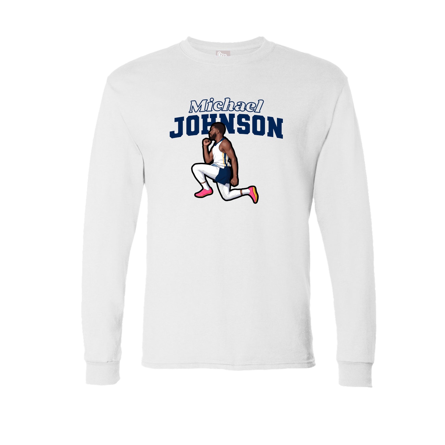 Long Sleeve Tee — Name Arch in White