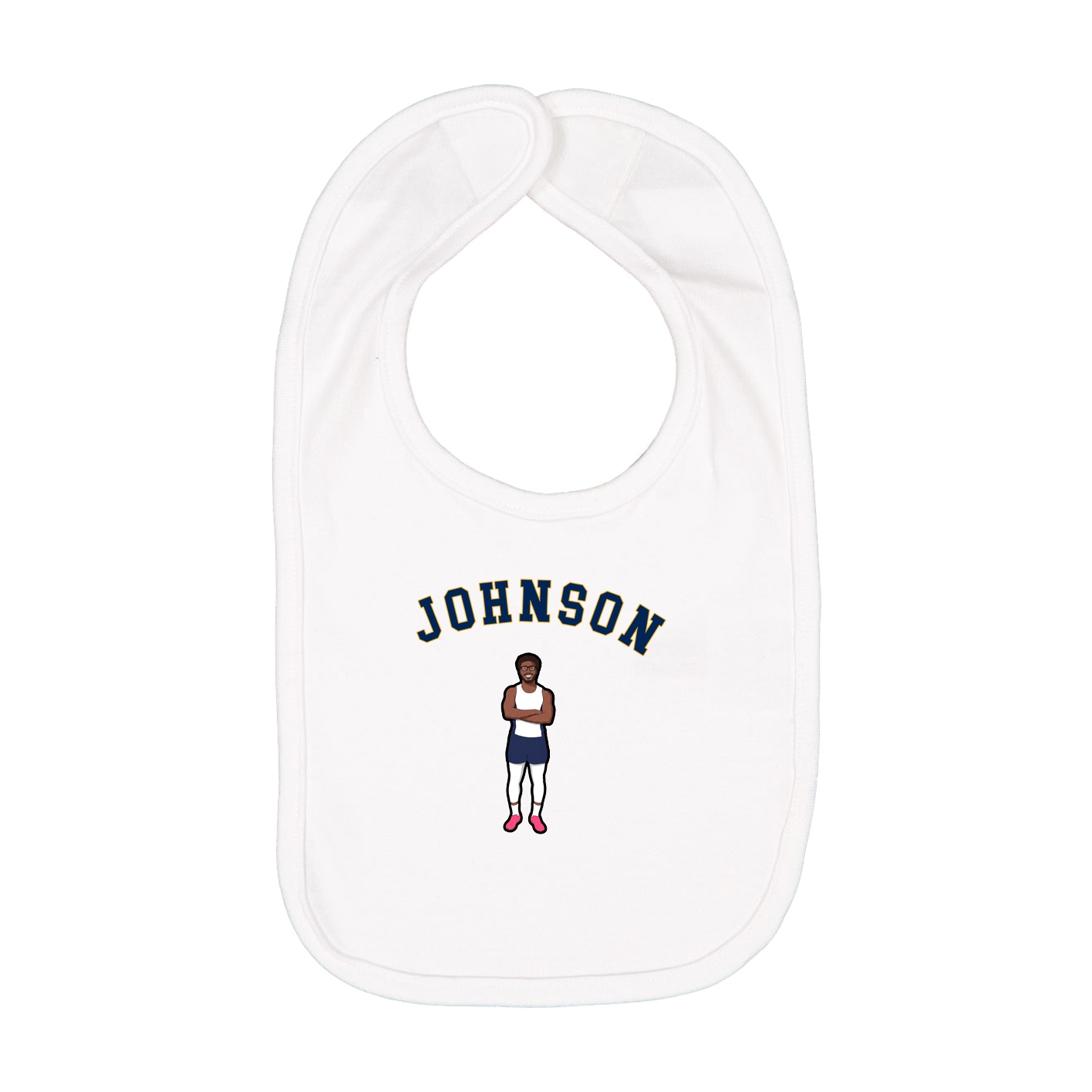 Infant Bib — Shirsey Arch in White