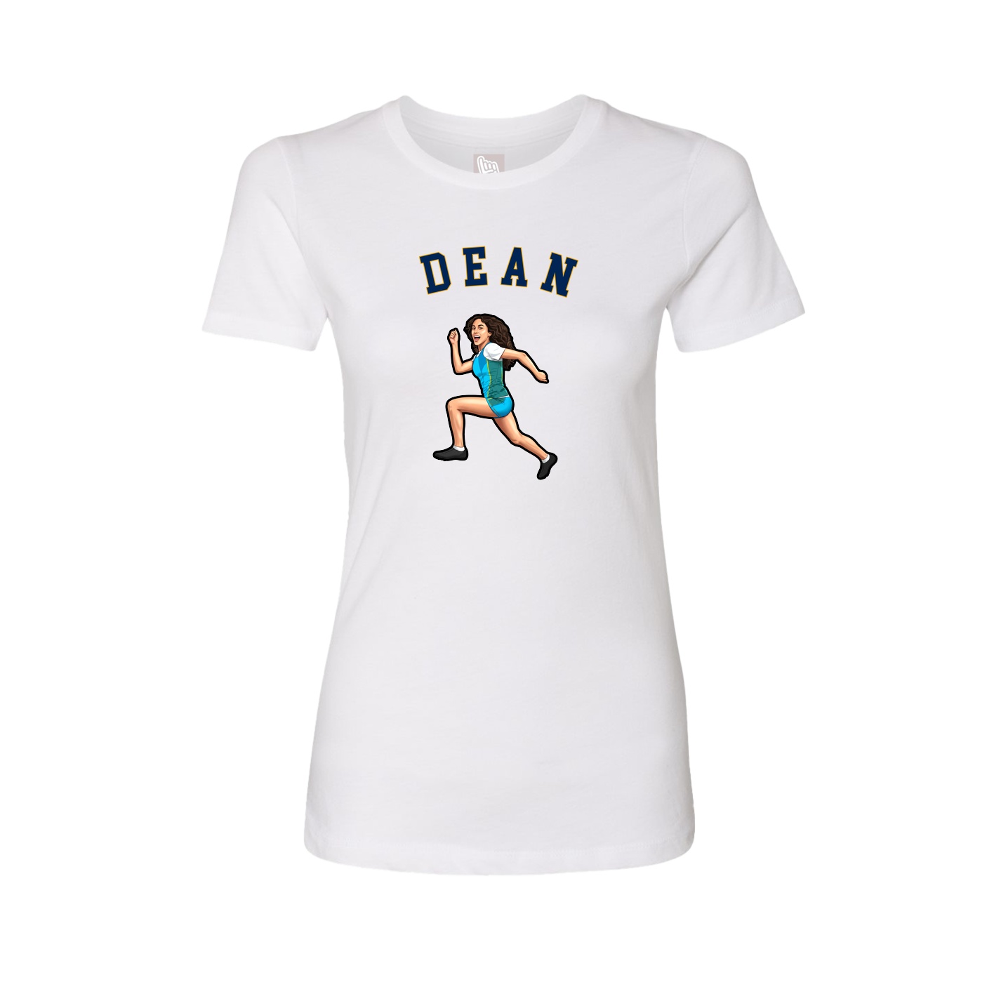 Fitted Women's Tee — Shirsey Arch in White