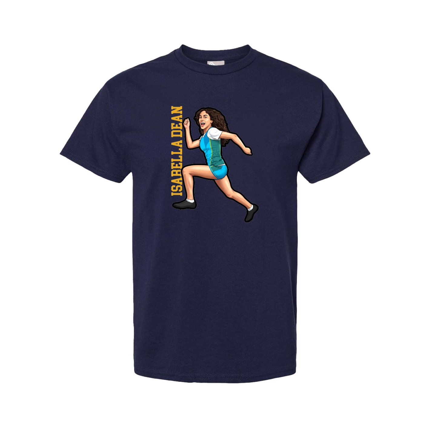 Youth Tee — Name Vertical in Navy
