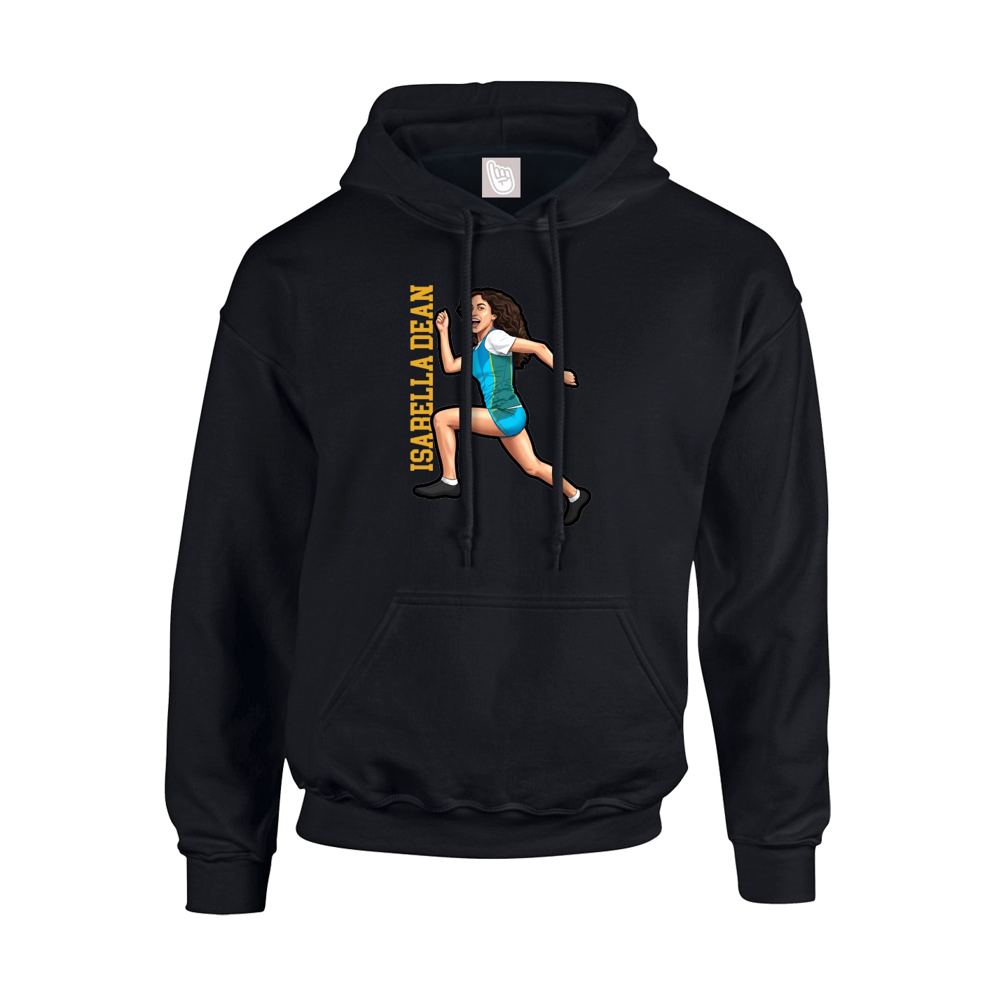 Hoodie — Name Vertical in Black