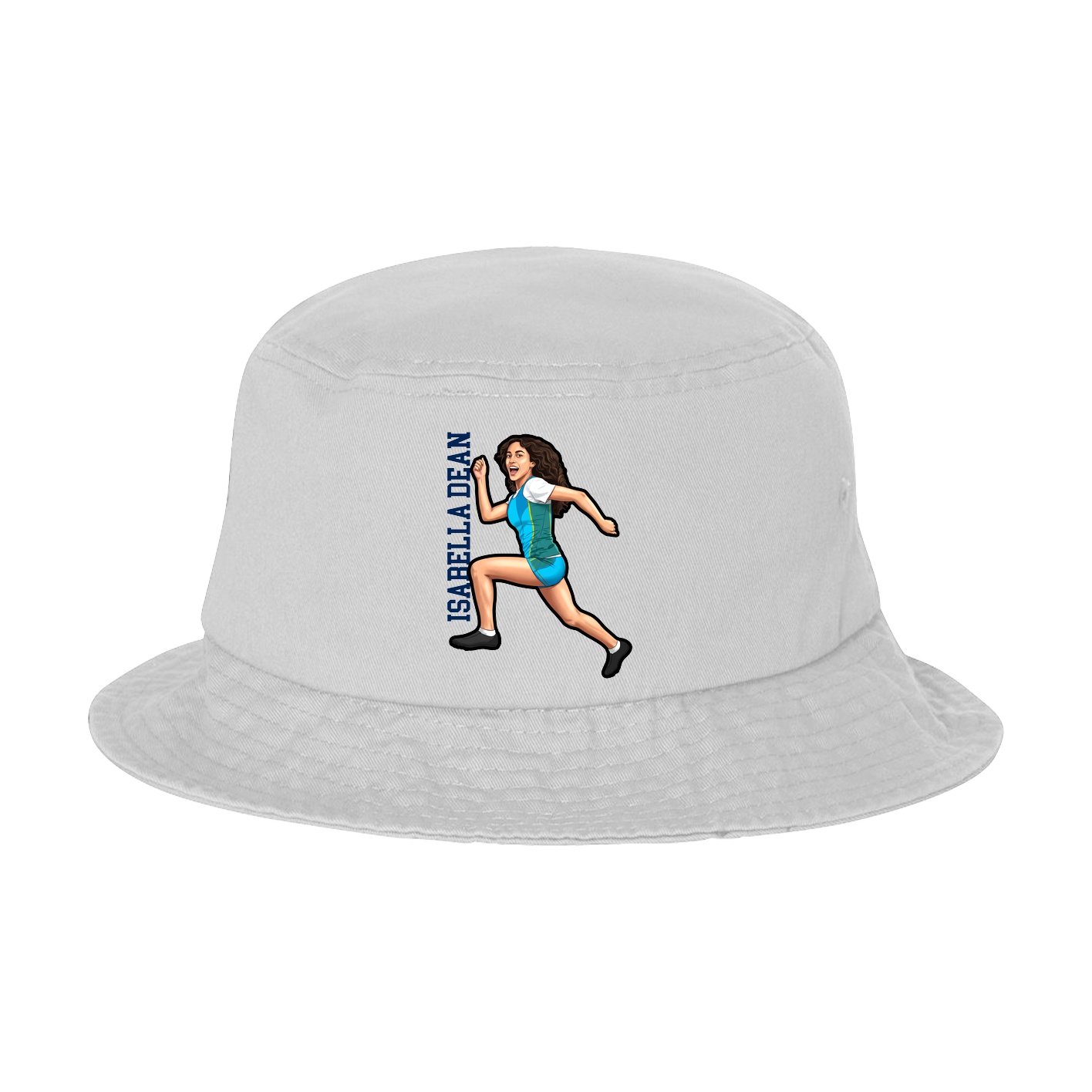 Bucket Cap — Name Vertical in White