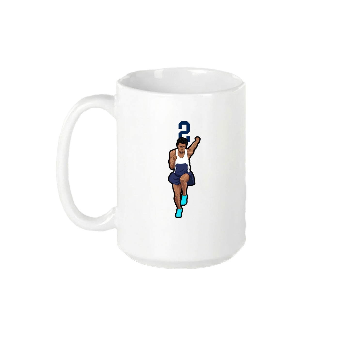 15oz Coffee Mug — Number Top in White