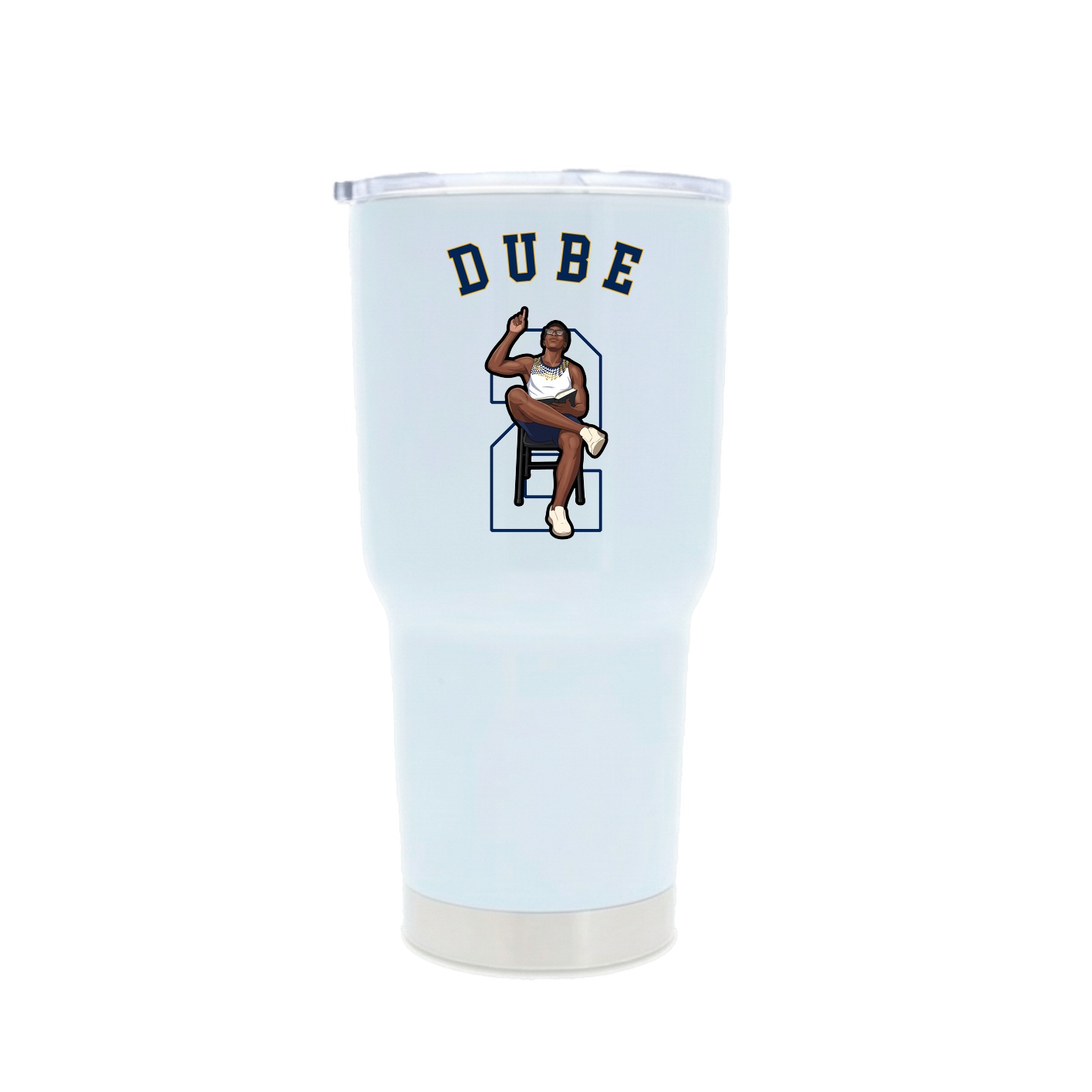 30oz Stainless Steel Tumbler — Shirsey Arch in White