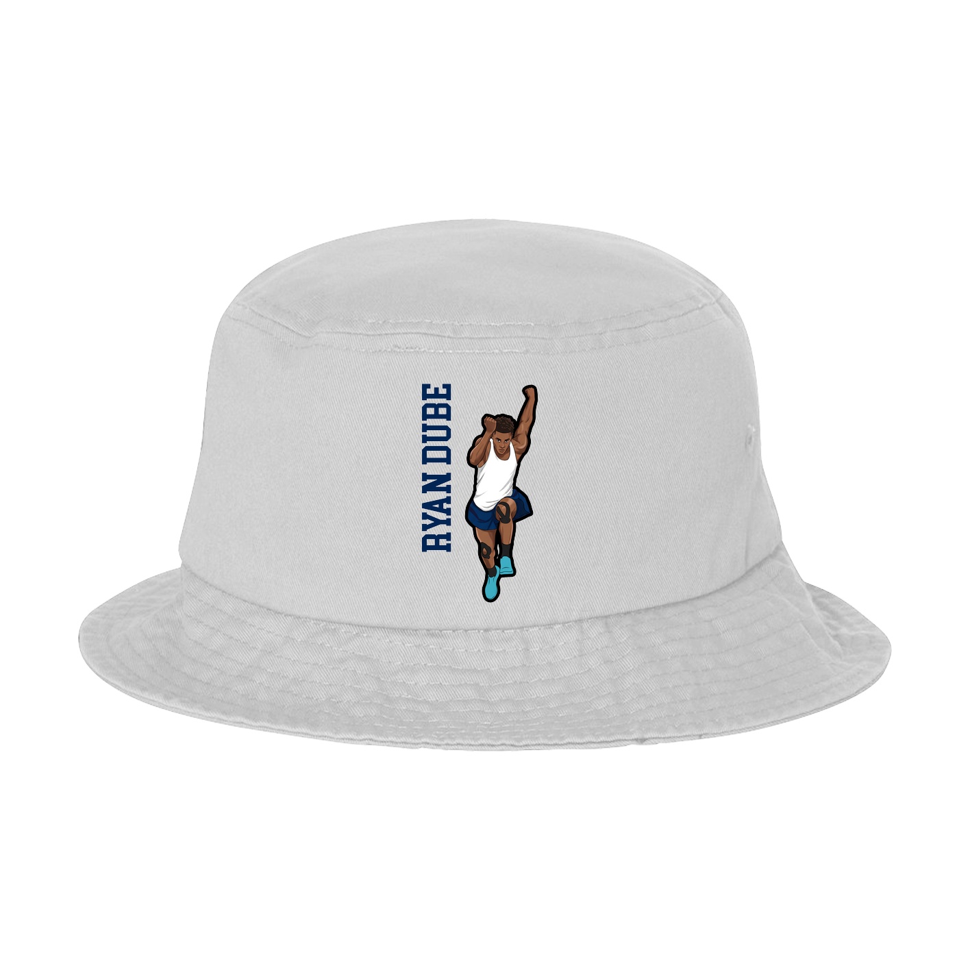 Bucket Cap — Name Vertical in White