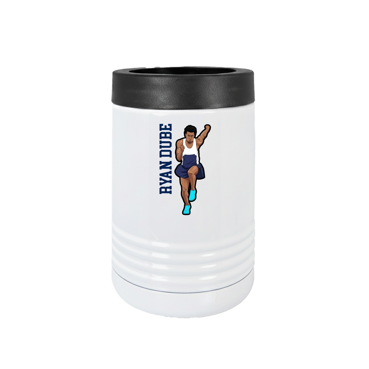Beverage Holder — Name Vertical in White
