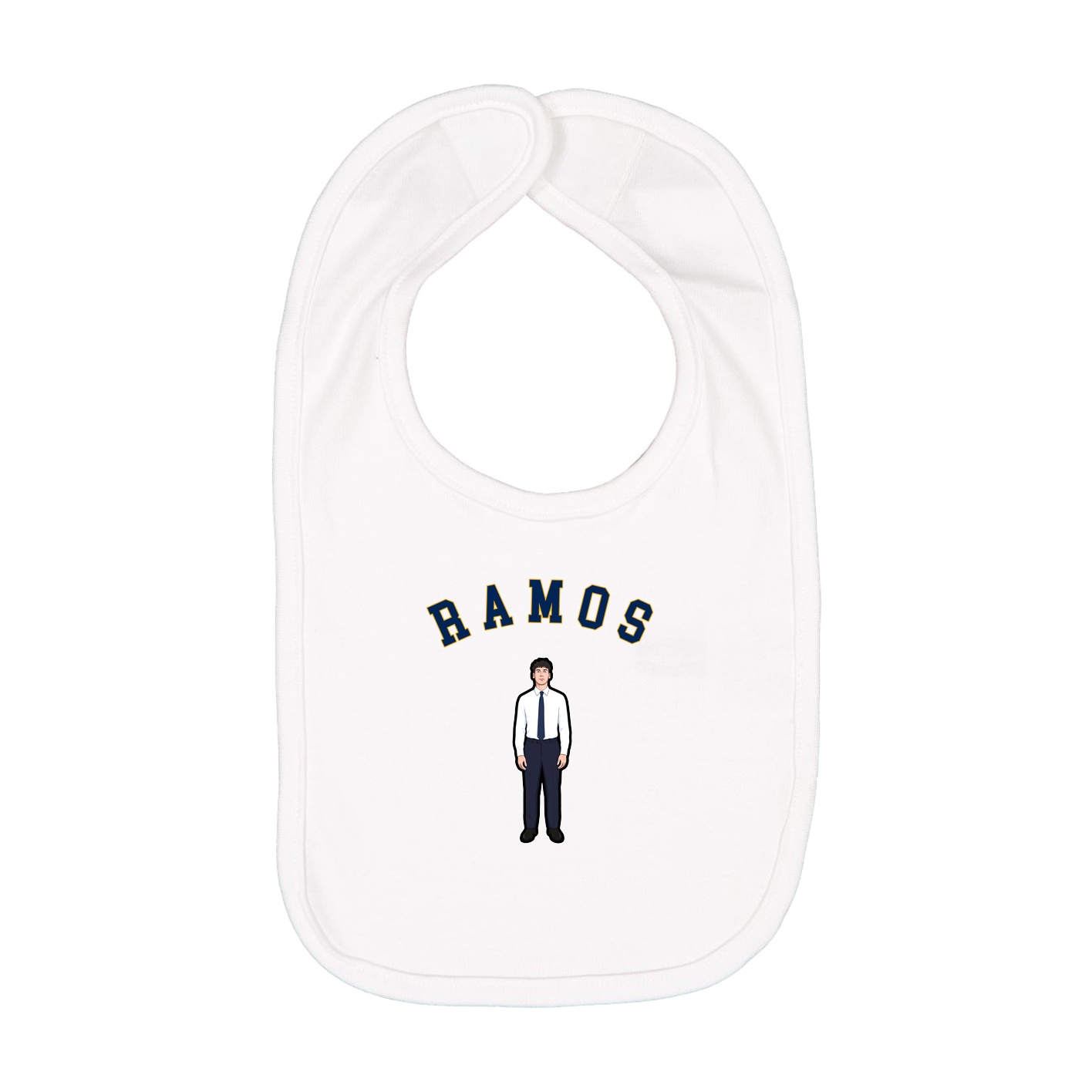 Infant Bib — Shirsey Arch in White