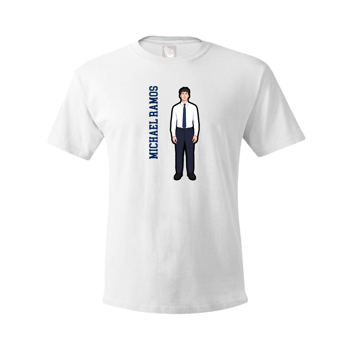 Tee — Name Vertical in White