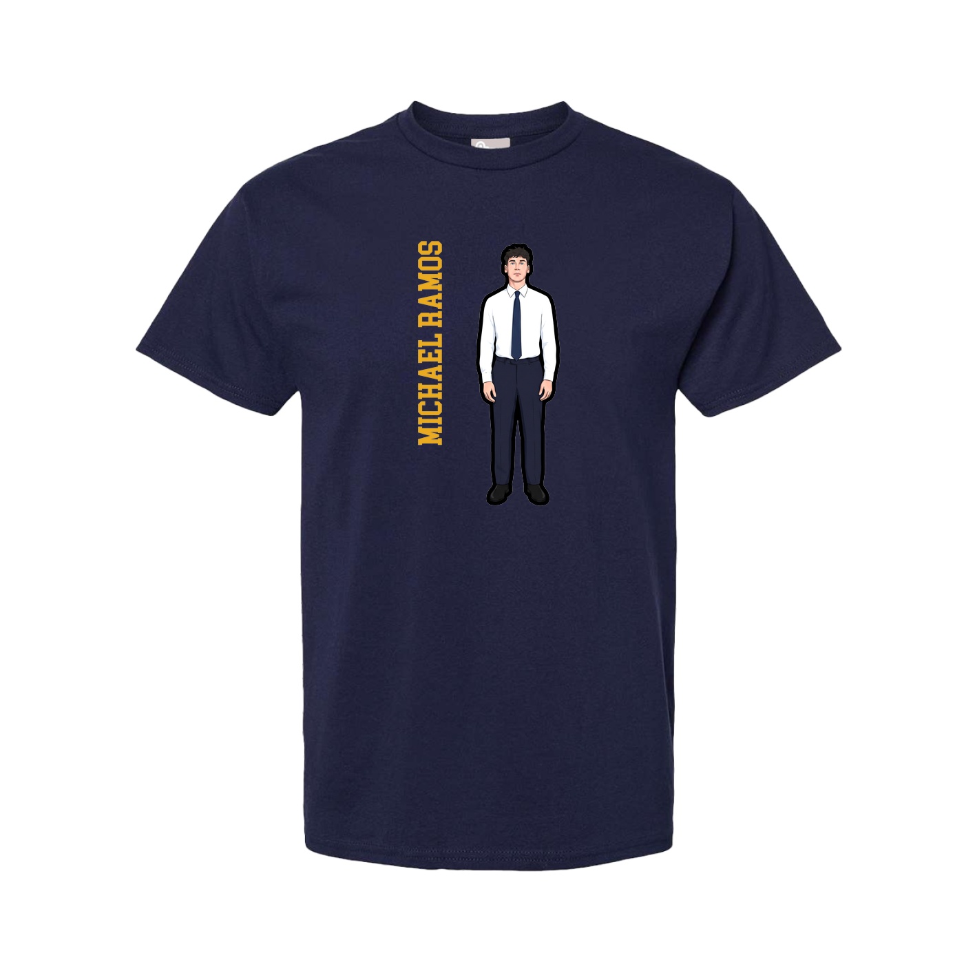 Youth Tee — Name Vertical in Navy