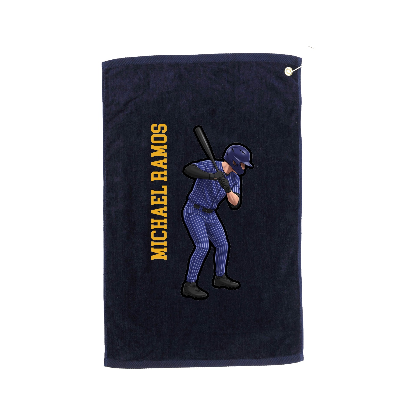 Golf Towel — Name Vertical in Navy