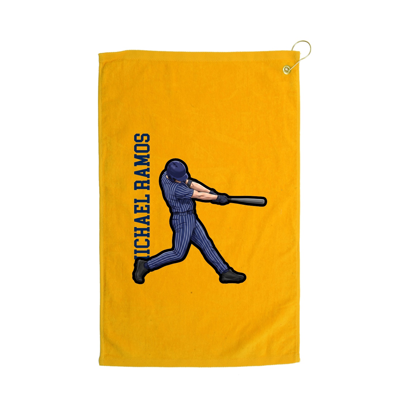 Golf Towel — Name Vertical in Gold