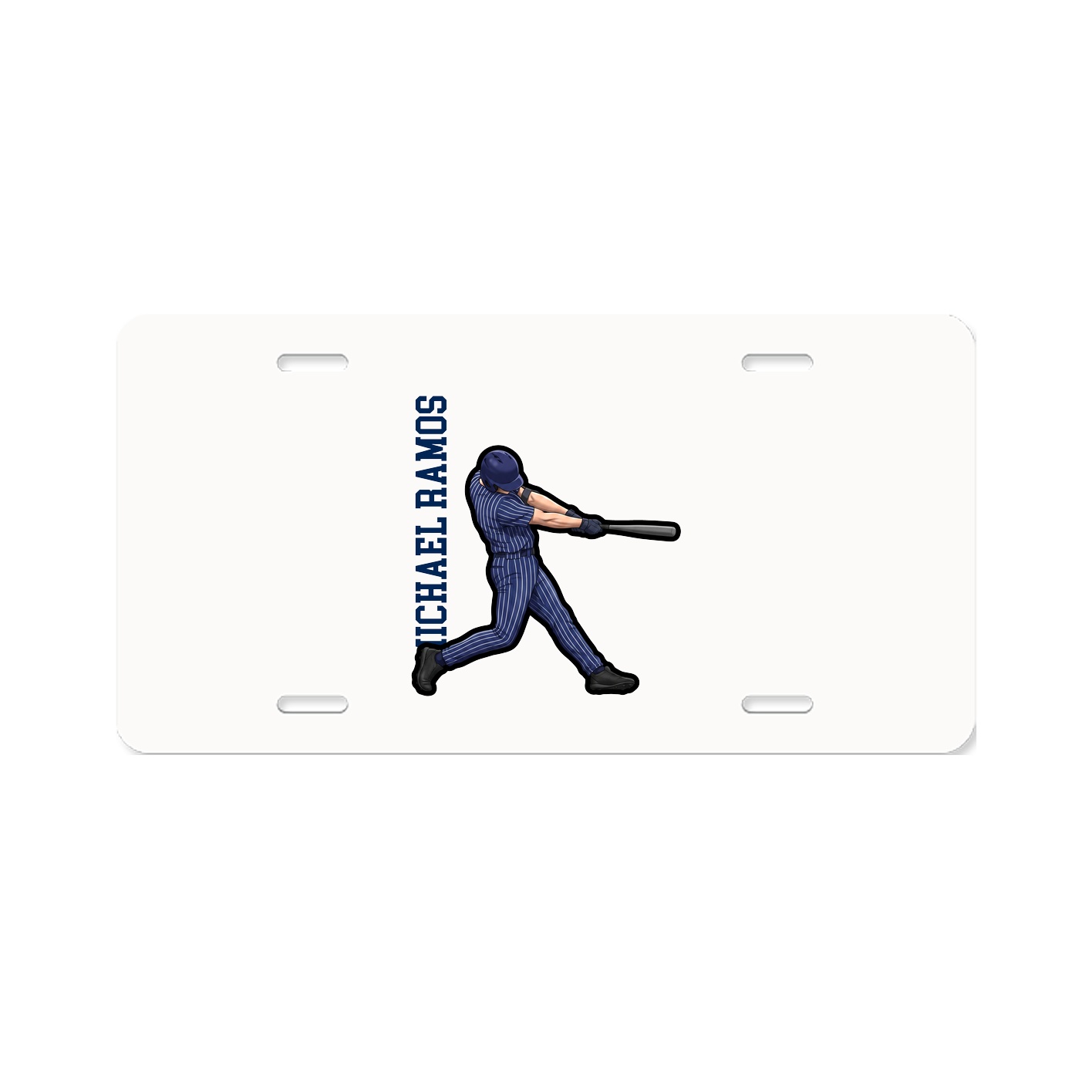 License Plate — Name Vertical in Classic