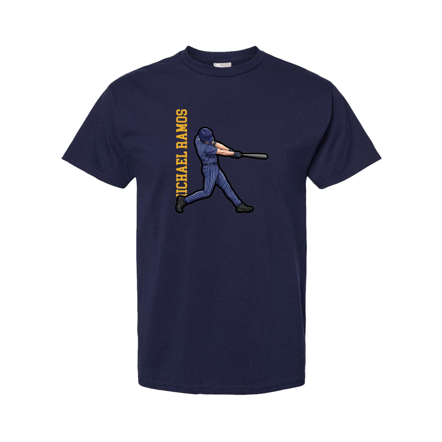 Tee — Name Vertical in Navy