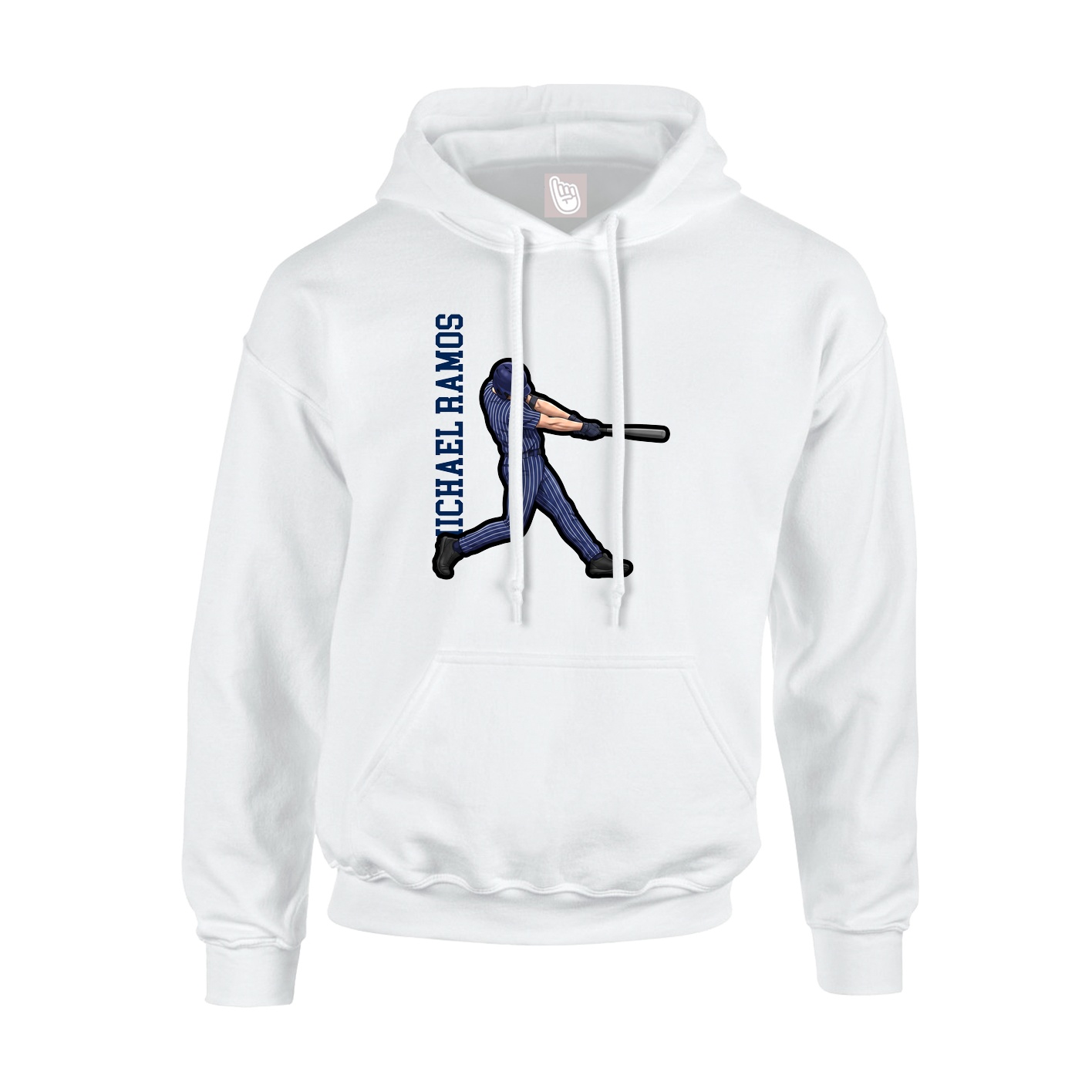 Hoodie — Name Vertical in White
